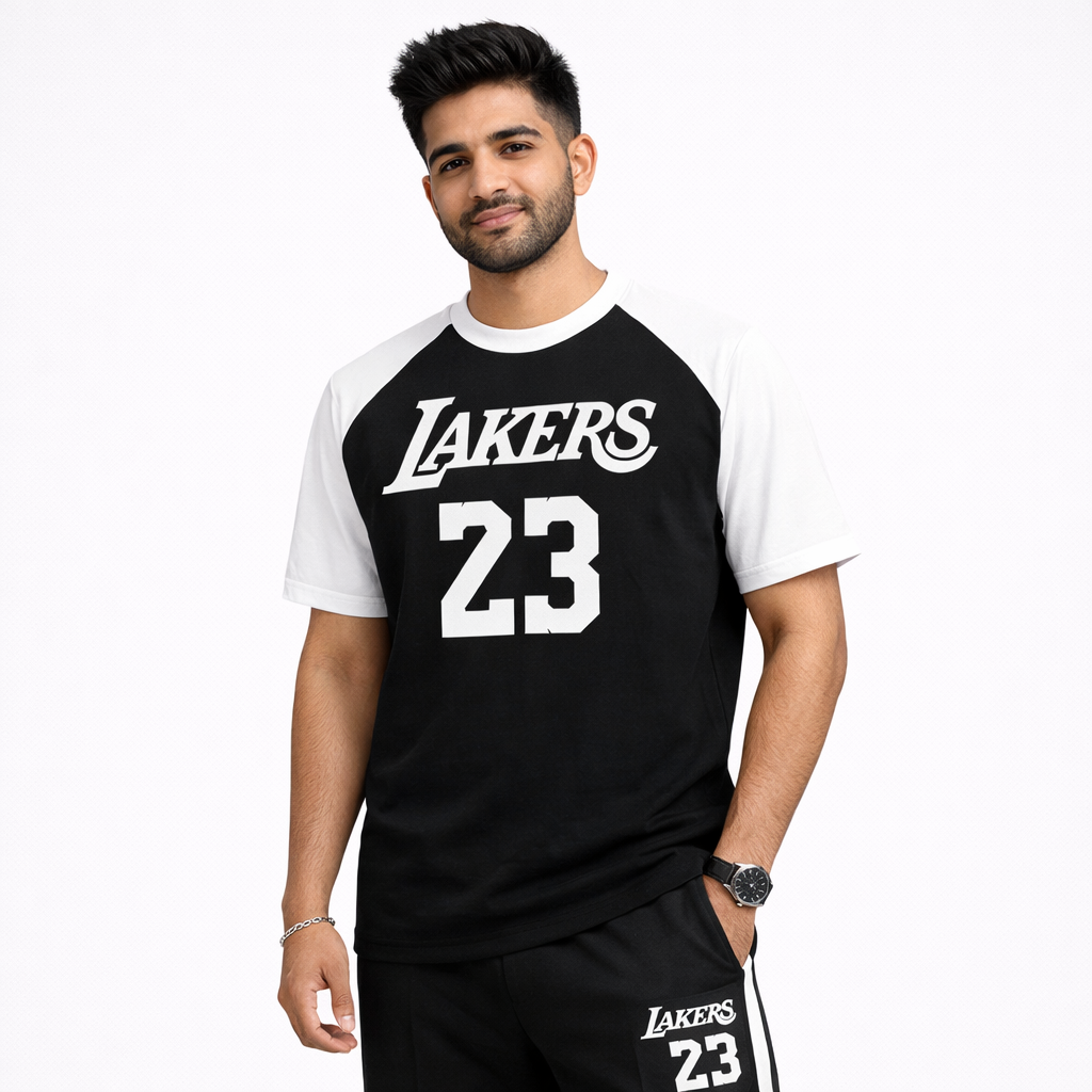 Men's Lakers Printed Cotton Track Suit For Men